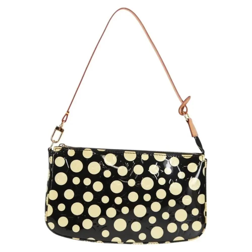 Louis Vuitton Monogram Vernis Yayoi Kusama Pochette Accessoires Pouch Black